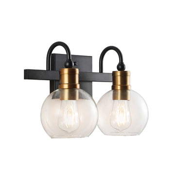 Marais Iron/Glass Rustic Vintage LED Vanity Light - JONATHAN Y